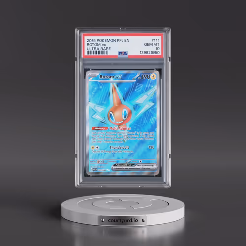 2025 Pokémon Pfl EN-Phantasmal Flames #111 Rotom EX - Holo Ultra Rare (PSA 10 GEM MINT)