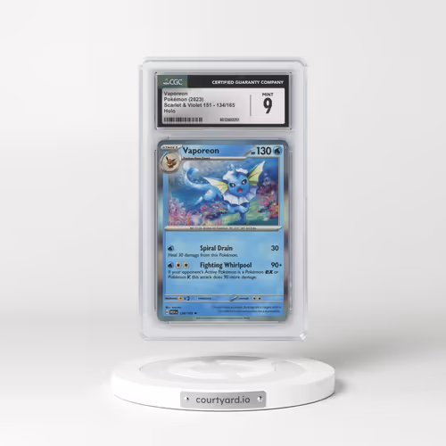 2023 Scarlet & Violet 151 - MEW EN #134/165 Vaporeon - Holo (CGC 9 MINT)