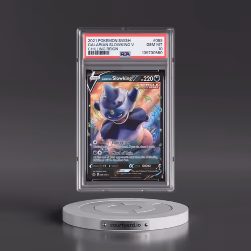 2021 Pokémon Sword & Shield Chilling Reign #099 Galarian Slowking V - Holo (PSA 10 GEM MINT)