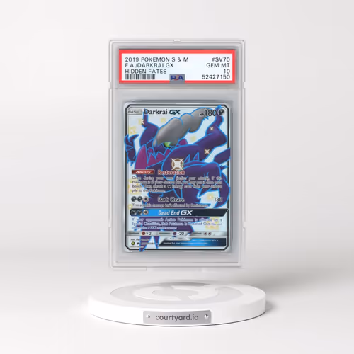 2019 Pokémon Sun & Moon Hidden Fates #SV70 Darkrai GX - Holo Full Art (PSA 10 GEM MINT)