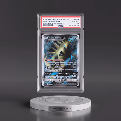 2018 Pokémon Sun & Moon Super-Burst Impact #099 Tyranitar GX - Holo Full Art (PSA 10 GEM MINT)