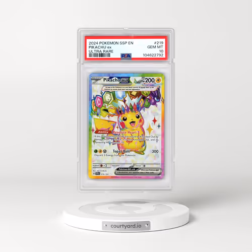 2024 Pokémon Ssp EN-Surging Sparks #219 Pikachu EX - Holo Ultra Rare (PSA 10 GEM MINT)