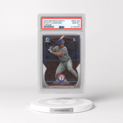 2023 Bowman Draft #BDC106 Wyatt Langford - Chrome (PSA 10 GEM MINT)