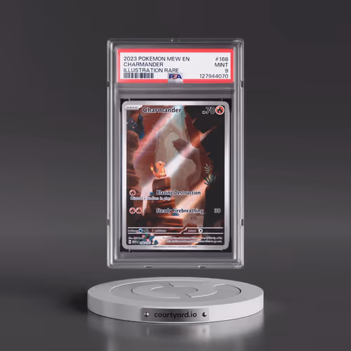 2023 Pokémon Mew EN-151 #168 Charmander - Illustration Rare (PSA 9 MINT)