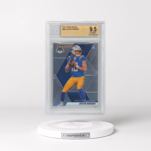 2020 Panini Mosaic #204 Justin Herbert (BGS 9.5 GEM MINT)