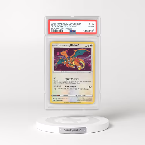 2017 Black Star Promos - Sword & Shield #177 Special Delivery Bidoof - Holo Pokémon Center (PSA 9 MINT)