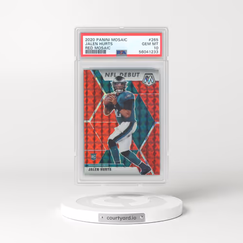 2020 Panini Mosaic #265 Jalen Hurts - Red Mosaic (PSA 10 GEM MINT)