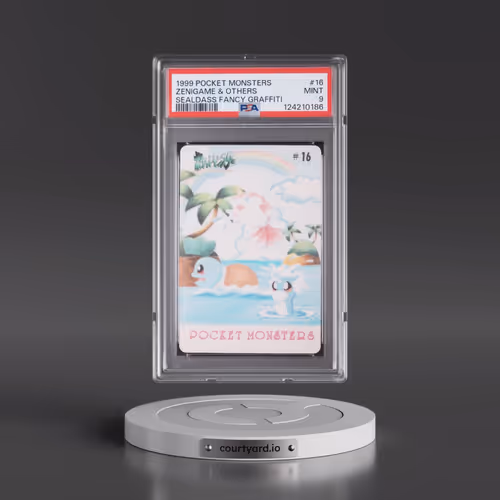 1999 Pocket Monsters Sealdass Fancy Graffiti #16 Zenigame & Others (PSA 9 MINT)