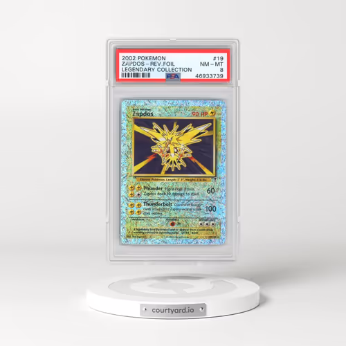 2002 Pokémon Legendary Collection #19 Zapdos - Reverse Foil (PSA 8 NM-MT)