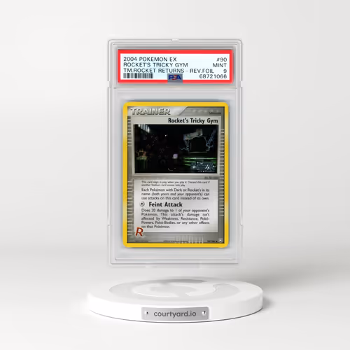 2004 Pokémon EX Team Rocket Returns #90 Rocket's Tricky Gym - Reverse Foil (PSA 9 MINT)