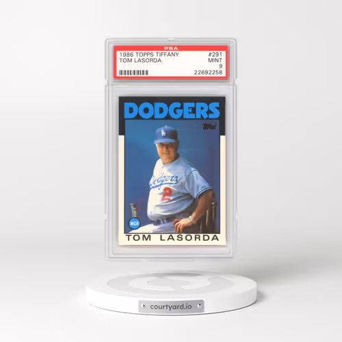 1986 Topps Tiffany #291 Tom Lasorda (PSA 9 MINT)