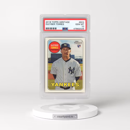 2018 Topps Heritage #603 Gleyber Torres (PSA 10 GEM MINT)