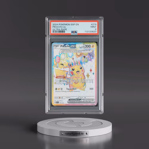 2024 Pokémon Ssp EN-Surging Sparks #219 Pikachu EX - Holo Ultra Rare (PSA 9 MINT)