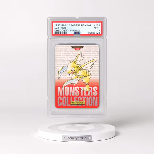 1996 Pokémon Bandai Carddass Vending #123 Scyther (PSA 9 MINT)