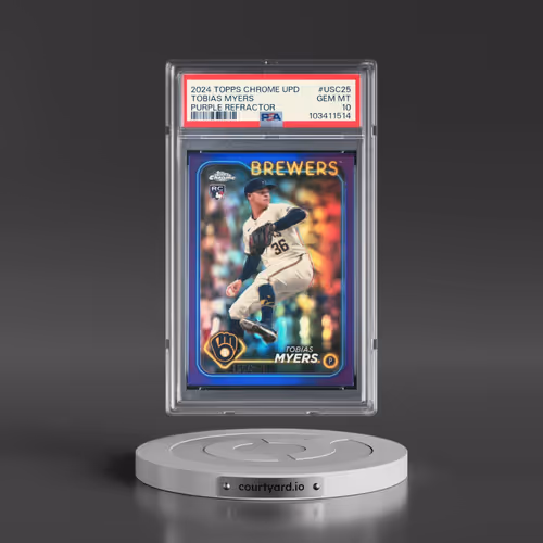 2024 Topps Chrome Update #USC25 Tobias Myers - Purple Refractor (PSA 10 GEM MINT)