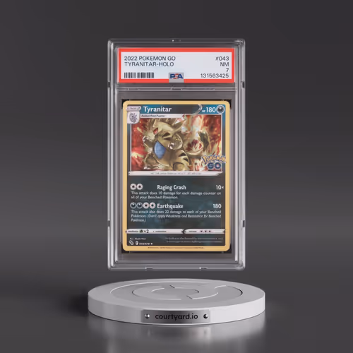 2022 Pokémon Go #043 Tyranitar - Holo (PSA 7 NM)