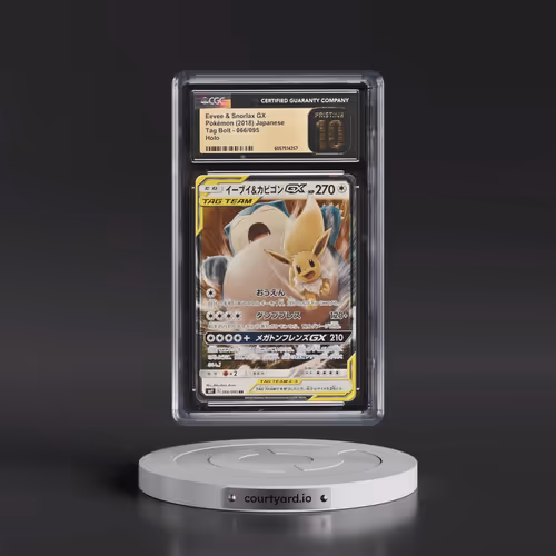 2018 Pokémon Sun & Moon Tag Bolt #066 Eevee & Snorlax GX - Holo (CGC 10 PRISTINE)