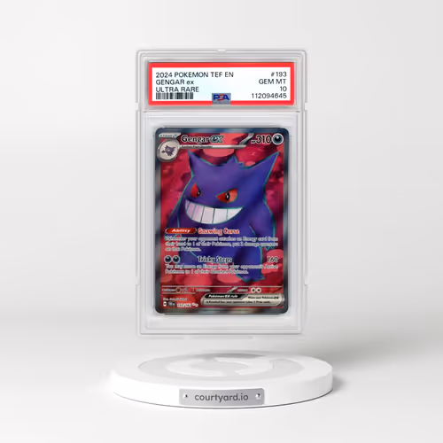 2024 Pokémon Tef EN-Temporal Forces #193 Gengar EX - Holo Ultra Rare (PSA 10 GEM MINT)
