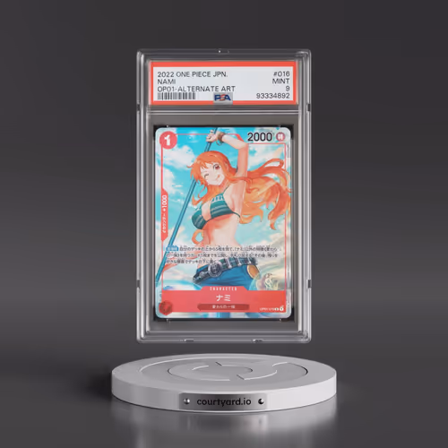 2022 One Piece Japanese Romance Dawn #016 Nami - Alternate Art (PSA 9 MINT)