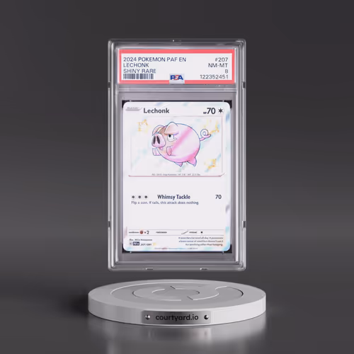 2024 Pokémon Paf EN-Paldean Fates #207 Lechonk - Shiny Rare (PSA 8 NM-MT)