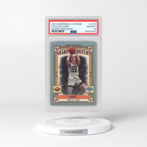 2023 Bowman University Chrome Sharp Shooters #SS15 Caitlin Clark (PSA 10 GEM MINT)