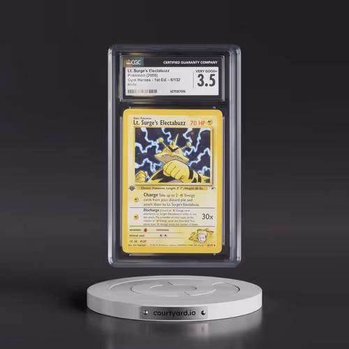 2000 Gym Heroes #6/132 Lt. Surge's Electabuzz - 1st Edition Holo (CGC 3.5 VG+)