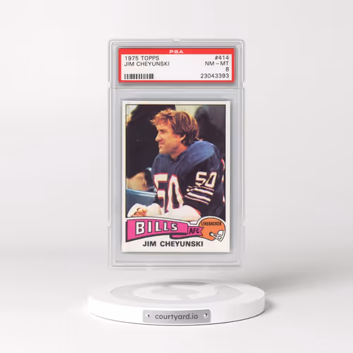 1975 Topps #414 Jim Cheyunski (PSA 8 NM-MT)
