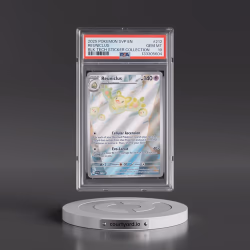 2025 Pokémon Svp EN-SV Black Star Promo #212 Reuniclus - Black Bolt Tech Sticker Collection (PSA 10