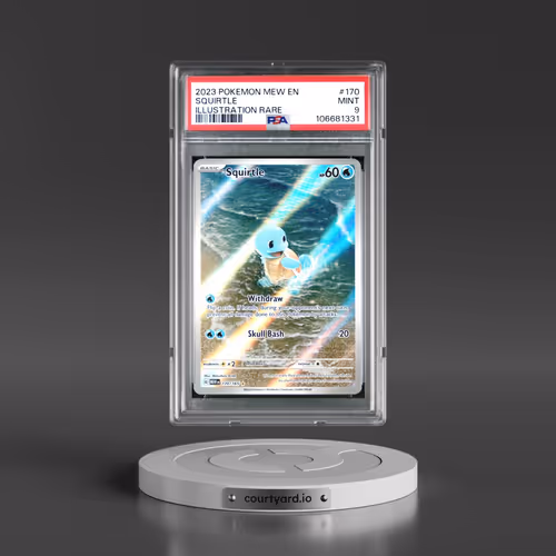 2023 Pokémon Mew EN-151 #170 Squirtle - Illustration Rare (PSA 9 MINT)