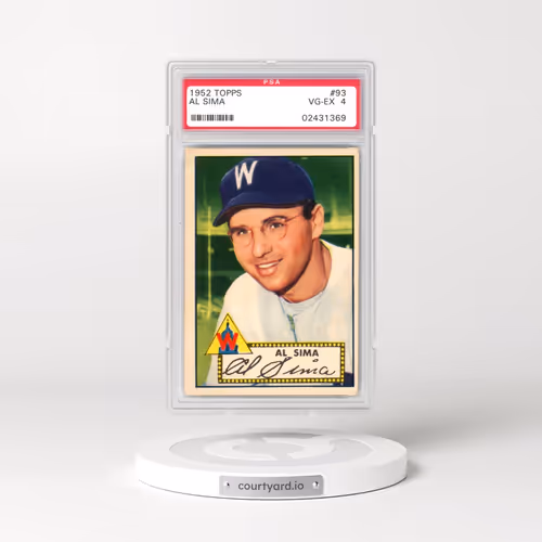 1952 Topps #93 Al Sima (PSA 4 VG-EX)
