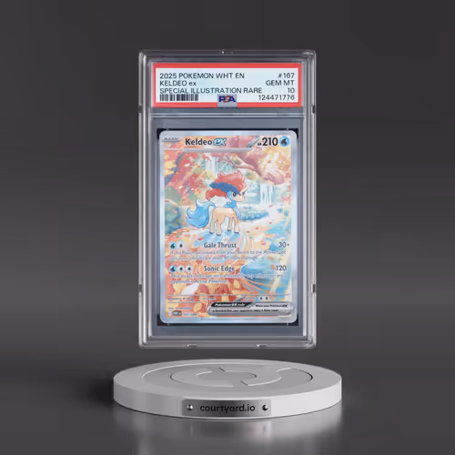 2025 Pokémon Wht EN-White Flare #167 Keldeo EX - Holo Special Illustration Rare (PSA 10 GEM MINT)