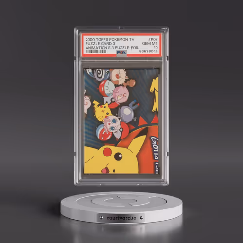 2000 Topps Pokémon TV Animation Series 3 Puzzle #P03 Puzzle Card 3 - Foil (PSA 10 GEM MINT)