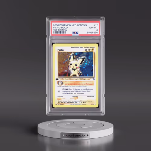 2000 Pokémon Neo Genesis #12 Pichu - 1st Edition Holo (PSA 8 NM-MT)