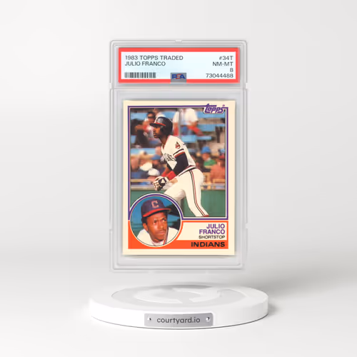 1983 Topps Traded #34T Julio Franco (PSA 8 NM-MT)