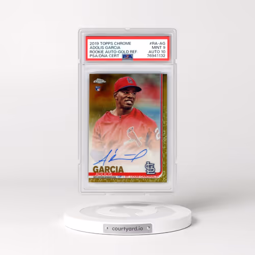 2019 Topps Chrome Rookie Autographs #RA-AG Adolis Garcia - Gold Refractor (PSA 9 MINT)