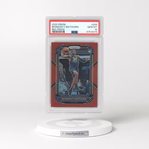 2022 Panini Prizm #254 Bennedict Mathurin - Red Prizm (PSA 10 GEM MINT)