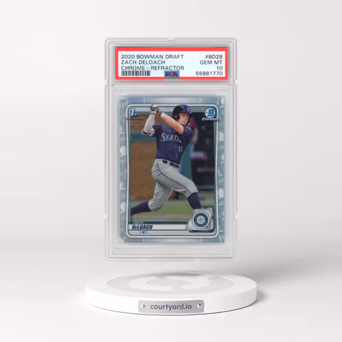 2020 Bowman Draft #BD28 Zach Deloach - Chrome-Refractor (PSA 10 GEM MINT)