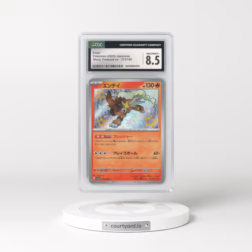 2023 Shiny Treasure ex #213/190 Entei - Shiny Rare Holo (CGC 8.5 NM-MT+)