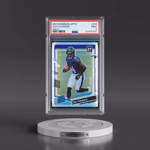 2023 Panini Donruss Optic #210 Zay Flowers - Holo (PSA 9 MINT)