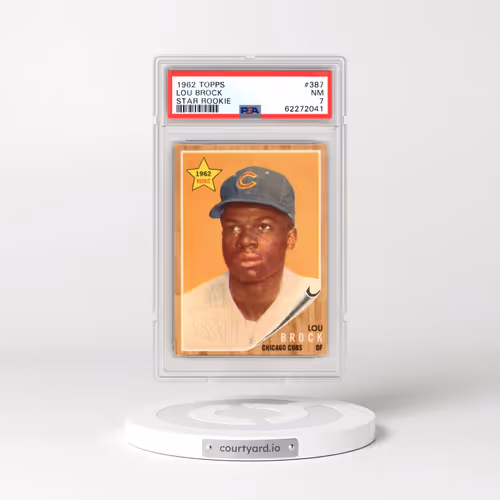 1962 Topps #387 Lou Brock - Star Rookie (PSA 7 NM)