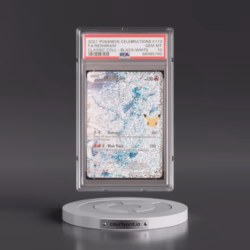 2021 Pokémon Celebrations Classic Collection #113 Reshiram - Full Art (PSA 10 GEM MINT)
