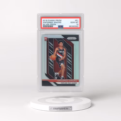 2018 Panini Prizm #61 Anfernee Simons - Silver Prizm (PSA 10 GEM MINT)