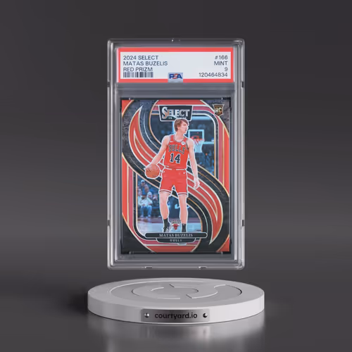 2024 Panini Select #166 Matas Buzelis - Red Prizm (PSA 9 MINT)