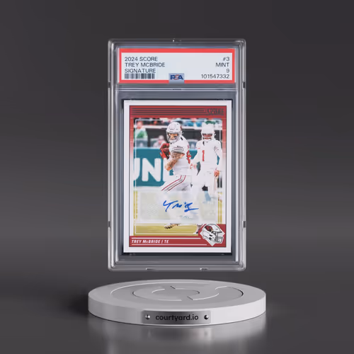 2024 Panini Score #3 Trey Mcbride - Signature (PSA 9 MINT)