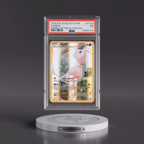 2016 Pokémon XY Black Star Promo #XY110 Mew - Full Art Mythical Pokemon Collection (PSA 7 NM)