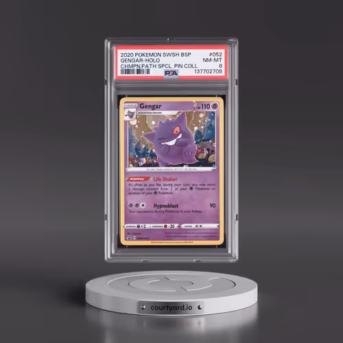 2020 Pokémon Swsh Black Star Promo #052 Gengar - Holo Champion's Path Special Pin Collection (PSA 8