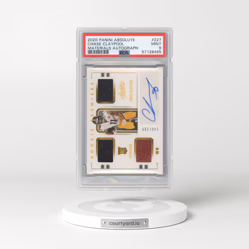2020 Panini Absolute #227 Chase Claypool - Materials Autograph (PSA 9 MINT)