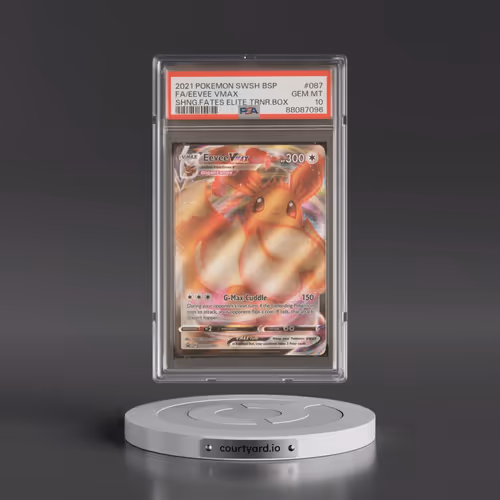 2021 Pokémon Swsh Black Star Promo #087 Eevee Vmax - Full Art Shining Fates Elite Trainer Box (PSA 1