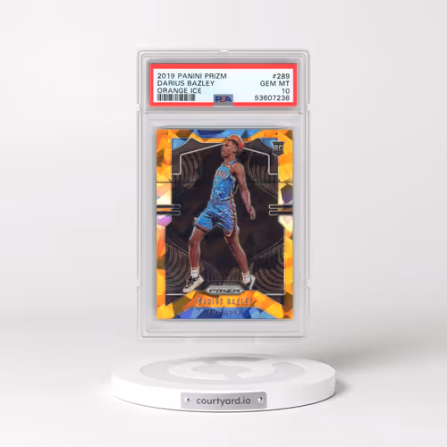 2019 Panini Prizm #289 Darius Bazley - Orange Ice (PSA 10 GEM MINT)