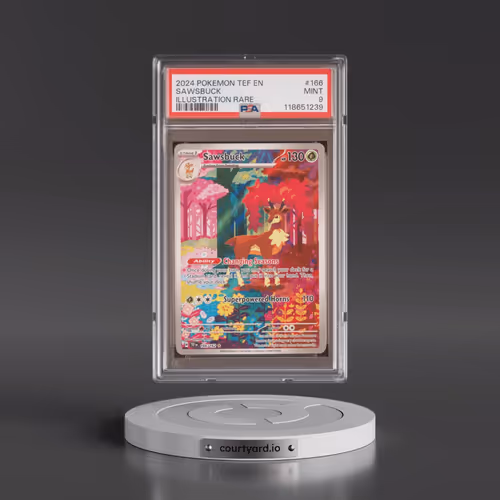 2024 Pokémon Tef EN-Temporal Forces #166 Sawsbuck - Illustration Rare (PSA 9 MINT)